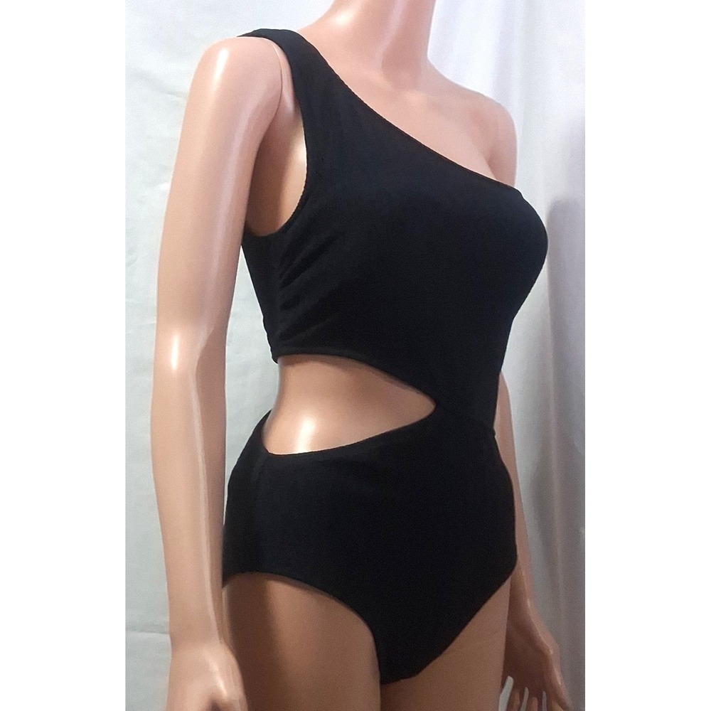 Michael Kors Swimsuit One Shoulder Side Cut-out Size 12